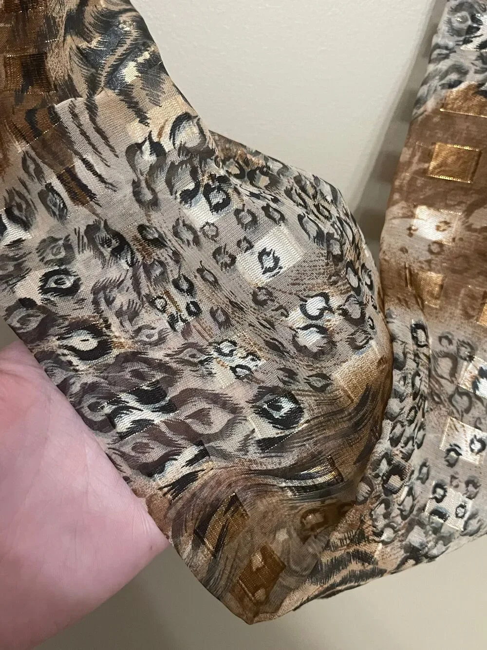 Women’s Gold Tan Brown Animal Print Infinity Scarf